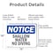Signmission Shallow Water No Diving, 14 in W x Rectangle, Aluminum OS-2PACK-NS-A-1014-L-18302 - alternate 6